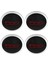 4pcs Fiat Için 133MM Hubcap 500 Tekerlekler Merkez Hub Kapakları Seti 68078419AC 68078421AC Toz Kapağı 51884863 Kırmızı (Yurt Dışından) 4