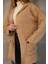 Yumuşak Dokulu Uzun Hırka Bej 2
