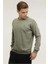 4m M-SN75 Bsc C Neck Sw 4fx A Hakı Erkek Sweatshirt 2