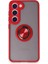 Samsung Galaxy S24 Fe Kılıf Montreal Yüzüklü Silikon Kapak - Kırmızı 1