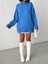 Kadın Yumuşak Dokulu Bisiklet Yaka Oversize Basic Triko Kazak 5