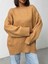 Kadın Yumuşak Dokulu Bisiklet Yaka Oversize Basic Triko Kazak 1