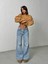 Kadın Yumuşak Dokulu Bisiklet Yaka Oversize Basic Triko Kazak 3