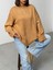 Kadın Yumuşak Dokulu Bisiklet Yaka Oversize Basic Triko Kazak 5