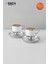 Doris 2'li Porselen Kahve Fincanı Takımı 90 ml Platin 1