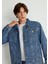 Frank 90lar Puslu Indigo Mavisi Jean Ceket 0115280974 13
