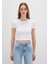 Beyaz Basic Crop Tişört 1600814-620 15