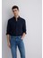 Liyosel Karışımlı Lacivert Gömlek 0211582-70488 14