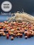 Ahşap Boncuk (50 Gram 70-80 Adet) Farklı Desen-Farklı Ölçü-Karışık-Tahta-Aksesuar-Renkli-Çeşit 1