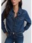 Angela Classic Denim Koyu Mavi Jean Gömlek 1210819-89252 18