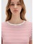 Bisiklet Yaka Çizgili Kırmızı Tişört 1612881-86680 17