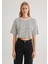 Çizgili Crop Tişört 1612700-85308 15