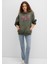 Mavi Logo Baskılı Kapüşonlu Haki Sweatshirt 1600361-71581 13