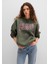 Mavi Logo Baskılı Kapüşonlu Haki Sweatshirt 1600361-71581 14