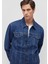 Drake 90lar Puslu Koyu Mavi Jean Ceket 010143-87939 13