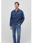 Drake 90lar Puslu Koyu Mavi Jean Ceket 010143-87939 14