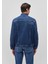 Drake 90lar Puslu Koyu Mavi Jean Ceket 010143-87939 16