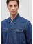 Drake 90lar Puslu Koyu Mavi Jean Ceket 010143-87939 17