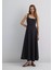 Askılı Siyah Uzun Elbise 1310479-900 14
