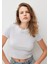 Gri Basic Crop Tişört 1600814-85438 12