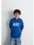 Mavi Logo Baskılı Mavi Kapüşonlu Sweatshirt 6610110-70896 14