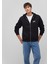 Logo Baskılı Fermuarlı Siyah Sweatshirt 14