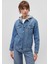 Kadın Karla Mavi 90s Jean Ceket 110154-85296 12