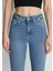 Kadın Serenay Gölgeli Mavi Gold Shape Jean Pantolon 100980-82194 1