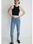 Kadın Serenay Gölgeli Mavi Gold Shape Jean Pantolon 100980-82194 8