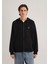 Logolu Kapüşonlu Fermuarlı Siyah Sweatshirt 066979-900 12