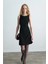 Krep Jile Elbise - Siyah 1