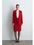 Krep Blazer Ceket - Kırmızı 1