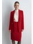 Krep Blazer Ceket - Kırmızı 2