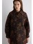 Yakalı Jakar Kaftan - Siyah 2