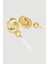 Gold Detaylı Inci Damla Küpe - Gold 2