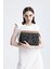 Kadın Siyah Otantik Desen Clutch Çanta 2
