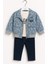 Erkek Çocuk Kot Pantolonlu Montlu Takım – 3'lü Kombin- 3606 M 5