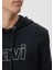 Erkek Siyah Kapüşonlu Baskılı Sweatshirt 10