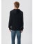 Erkek Siyah Kapüşonlu Baskılı Sweatshirt 11