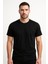 Erkek Pamuklu Basic Siyah T-Shirt 1