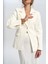 Anisah Belden Oturmalı Ekru Blazer 7