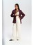 Anisah Belden Oturmalı Bordo Blazer 6