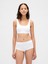 Kadın Beyaz Organik Pamuk Stretch Gap Logo Bralet 3