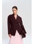 Allegany Bordo Bel Oturmalı Blazer 6