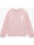 Stitch Lisanslı Baskılı Uzun Kollu Bisiklet Yaka Oversize Sweatshirt 1