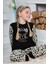 Kız Çocuk Leopar Desenli Göz Bantlı Peluş Polar Pijama Takımı 3