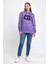 Kadın Kapşonlu Rahat Kalıp Içi Polarlı 3 Iplik Nyc Baskılı Sweatshırt SPR24SWK09 1