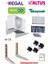 Baymak 12000 Btu ve 18000 Btu Dış Ünite Klima 50CM Ayak+Takoz +Vida Dubel Takımı 1