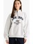 Overshirt Fit Yarım Fermuarlı Baskılı Kalın Kumaş Sweatshirt F9433AX25WN 3