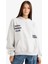 Overshirt Fit Kapüşonlu Sırt Baskılı Kalın Sweatshirt G0960AX25AU 3